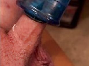 Veins throbbing in my penis pump - POV