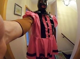 dressed as sissy doll to be an roomate like an Zofe