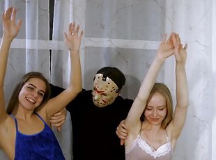 Russian teens Olesya And Leya armpits tickling fetish