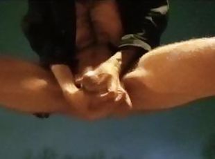 Public masturbation cumshot caught by cameras