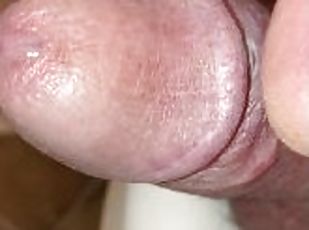 Very slow edging leads to precum tease with fingertip part one