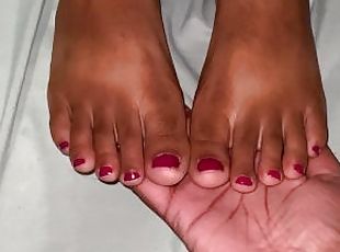 Indian Feet Tease with Bukkake Fantasy