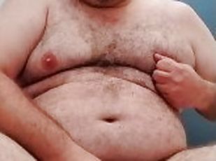 Fat Bear Steruks Jerk Off and Cum Compilation