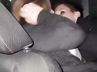 Lesbians making out in backseat