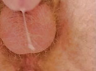 Close up anal dildo