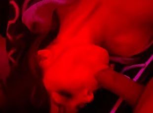 DIRTY CUMSLUT RECEIVES A HUGE CUMSHOT ON FACE AND TITS AFTER SENSUAL EDGING BLOWJOB AND DEEPTHROAT