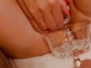 Can insertion. Pouring hubby a Porn Star Martini from my wet pussy
