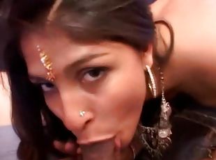 Pretty Indian chick loves that black cock
