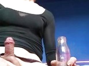 Mary Joe TS - MJ Barebacked with Sperm from Freezer totally Slutty Creampie drinks 7 Loads of Sperm