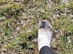 I take you for a walk, Make my socks dirty with me.????