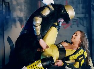 Yellow power banger Abigail Mac hard pounded by enemy's massive cock