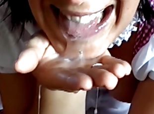 Horny Wife Get Cum In Her Mouth