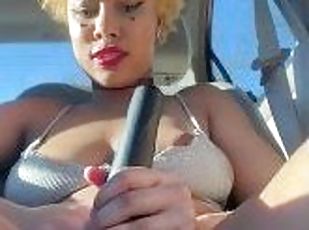 Trying Not To Get Caught Squirting In Car