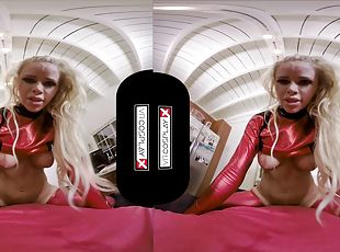 POV VR hardcore with cumshot Lady Deadpool A XXX Parody - busty blonde mom Lady A.