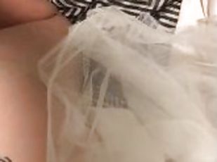 White married woman gets fucked by BBC in her wedding dress in front of husband! She loves black COC