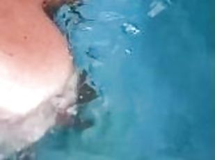 Topless MILF Tits Bouncing in Pool