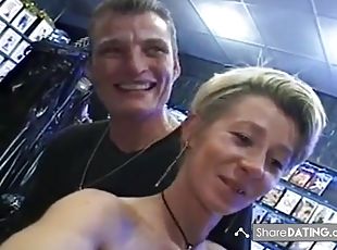 French swinger's party in sex shop