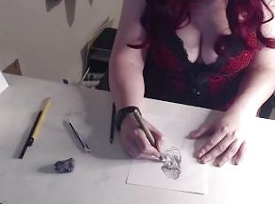 Watch me draw this hard cock cumming - Erotic Art - IvyDrawsErotic