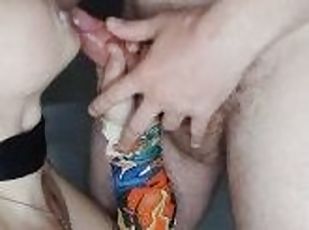 Give me a lot of cum in my mouth! Gentle real cumshot