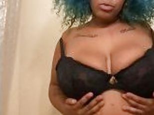 Blue Haired Ebony Strips for Daddy onlyfans @melonmamas