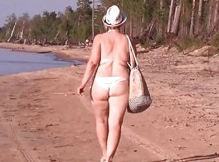 Sexy strip in beach