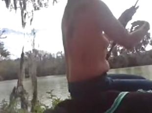 smoking fishing topless