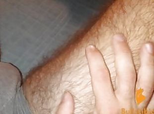 Bi Solo Guy Flexing and Slapping his Thigh  Filling Condom with Cum