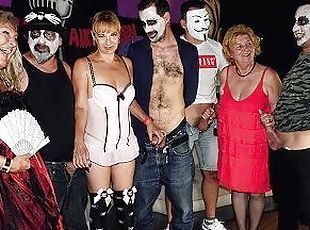 horny matures get rough ass fucked in a extreme wild halloween party groupsex orgy